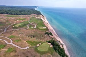 Arcadia Bluffs (Bluffs) 13th And 12th Reverse Aerial